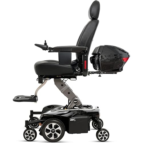Pride Mobility Jazzy Air 2 Power Wheelchair + Mobility Yours Accessories, Includes Setup and Instruction, Electric Wheelchair for Adults with Elevating Seat, 15 Miles per Charge, LED Lights, Warranty