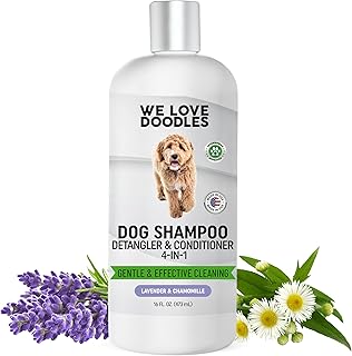 Dog Shampoo, Conditioner & Detangler - Best Shampoo for Goldendoodles, Poodles & Doodles - for Matted Pet Hair - Sensitive...
