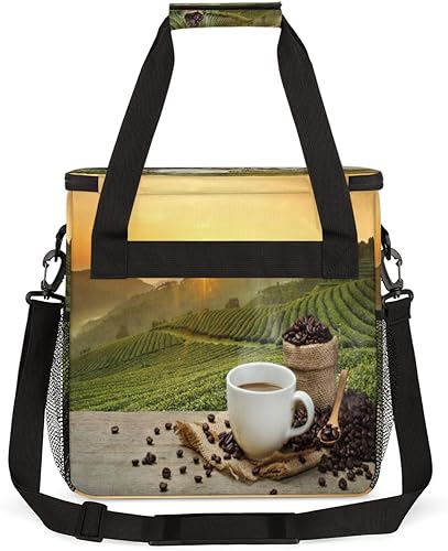 Miniatura 5 de Coffee Time Print - Cafetera de transporte para Keurig K-Mini o K-Mini Plus K-Cup Pods Almacenamiento portátil Cafetera Bolsa de viaje