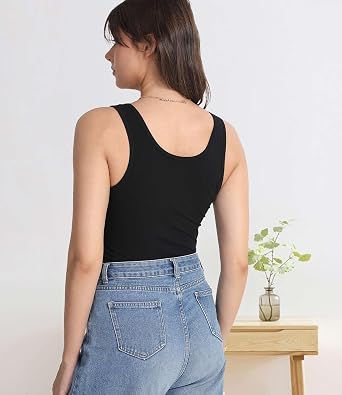 wirarpa Women's Tank Tops Cotton Undershirts Comfy Camis Base Layer 2-Pack