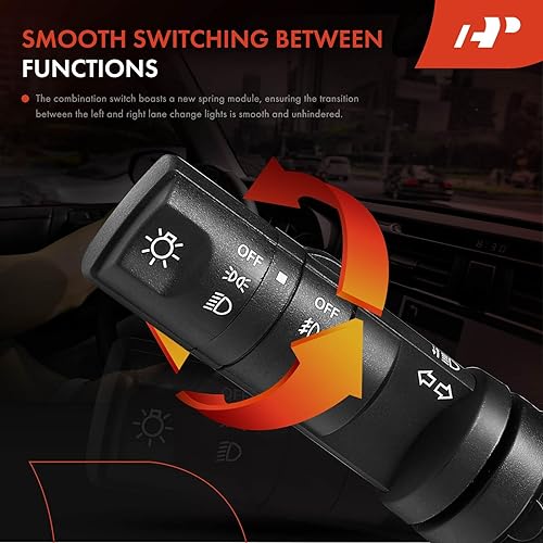 Miniatura 4 de A-Premium Interruptor de señal de giro, faro delantero e interruptor de luz antiniebla compatible con Nissan, Infiniti Vehicles, Frontier 2007-2015,