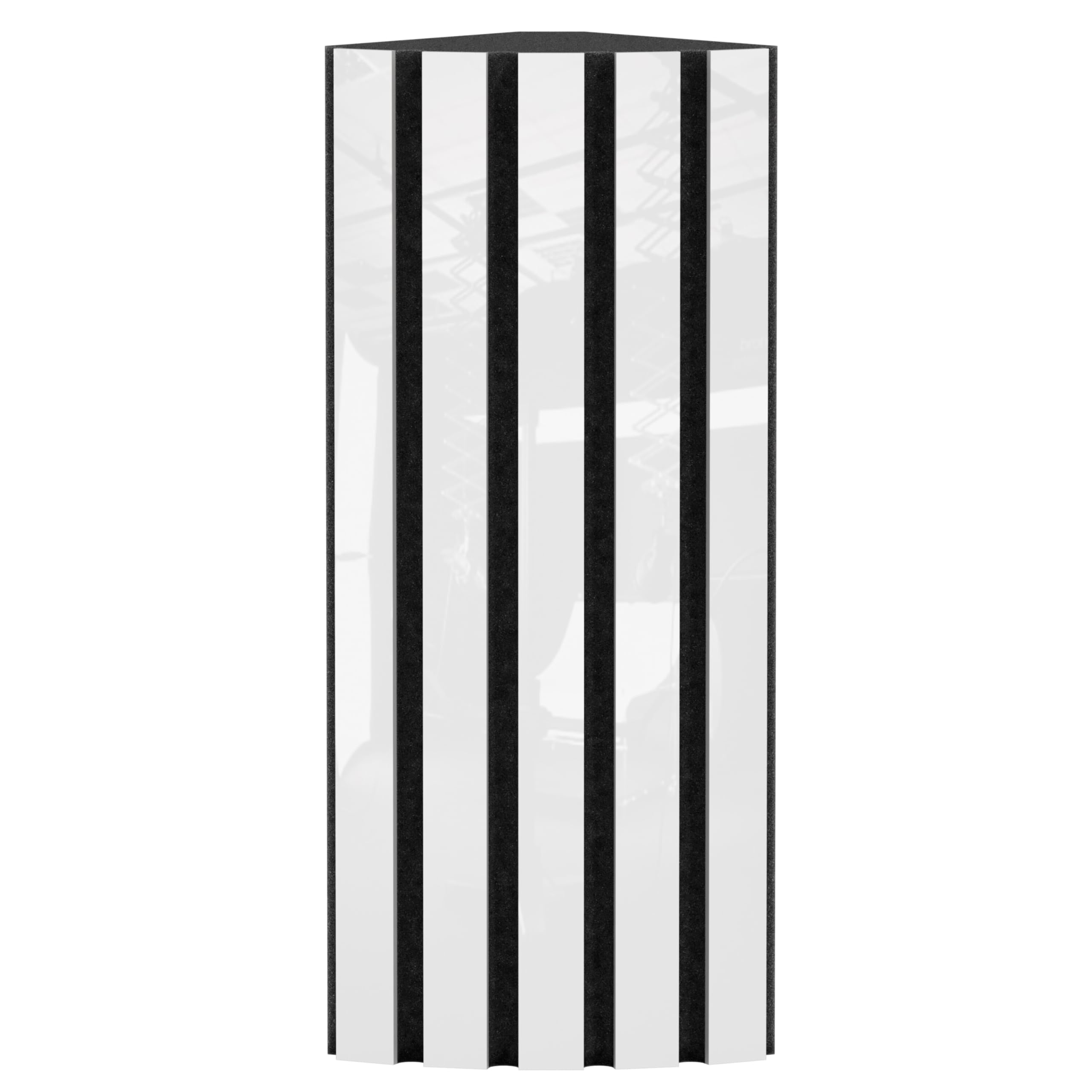 2er-Pack – Akustik-Eck-Bassfalle | Niederfrequenzabsorption für Studios und Theater | 50 x 23 x 14 cm | Schalldämmung, Absorption, Diffusion | Farbe:[x2 POLETRAP | Weiß glänzender Kunststoff]