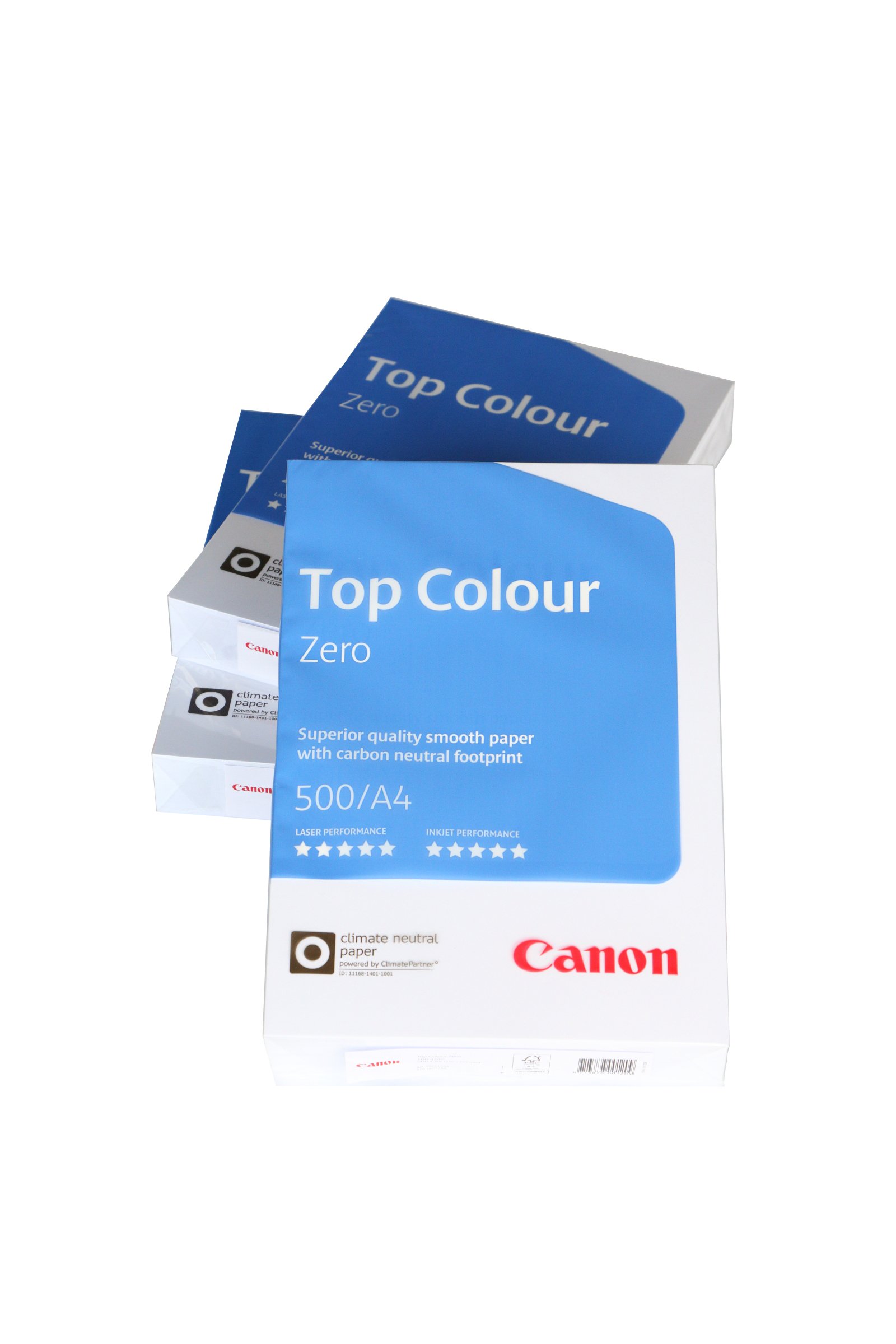 Canon Germany Top Colour Zero Colour Copier Paper 3X 500 Sheets FSC Certified, CO2 Neutral, All Printers, A4 100 g/m², Brilliant White, CIE 164, (Optimised Protective)