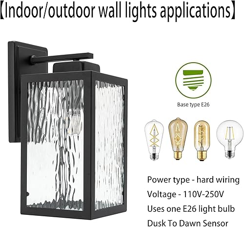 Miniatura 3 de Lámpara de pared moderna para porche al aire libre, montaje en pared, lámpara exterior del atardecer al amanecer, IP65, impermeable, lámparas de