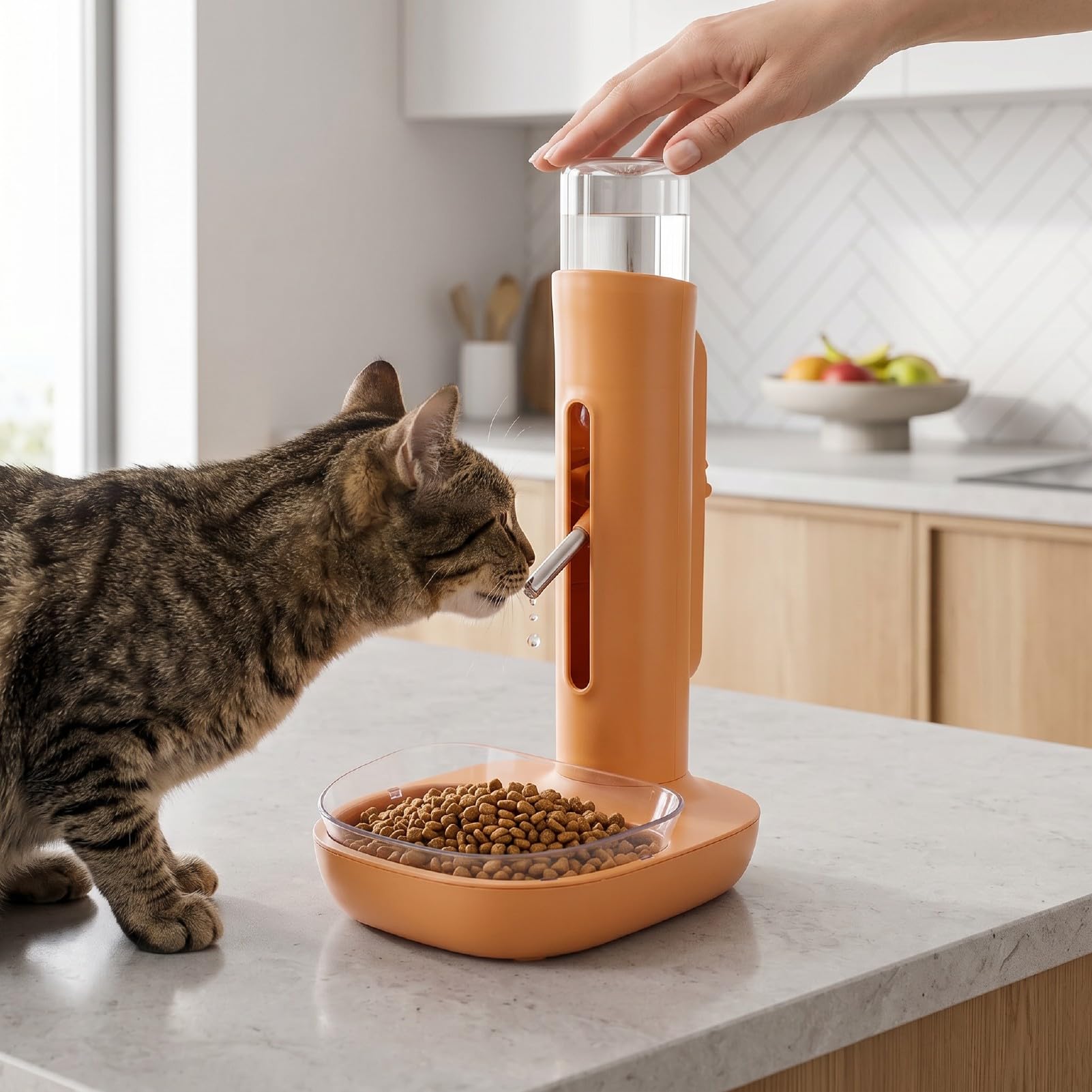 Asixxsix Dispensador de Agua Estancada para Mascotas (480ML)
