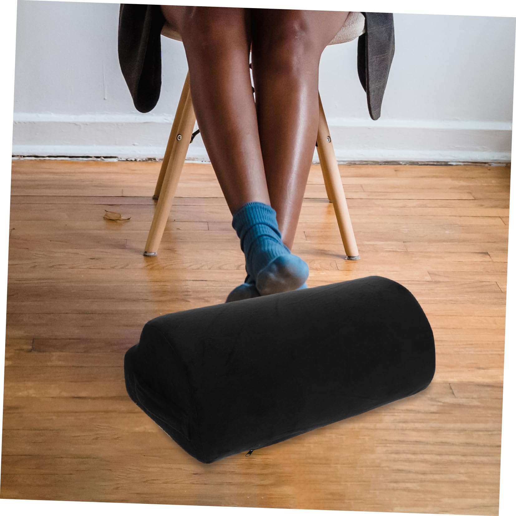 Angoily Poggiapiedi da Scrivania, Cuscino per Sollevamento dei Piedi in Lino e Spugna, Sotto la Scrivania, Comfort per Ufficio e Casa