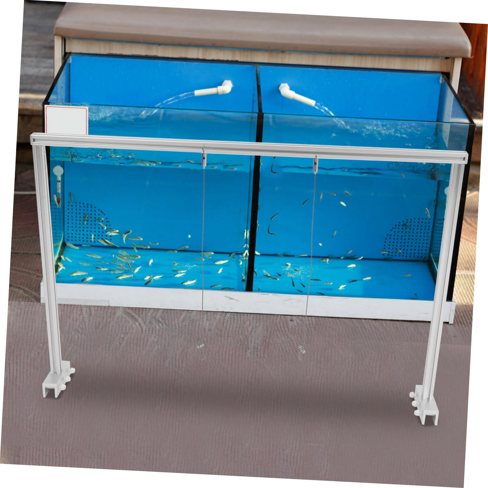 Yardwe 1satz Aluminium Legierung Aquarium Lampenhalterung Mit Einstellbarem Design Für Wasserpflanzen Stabil Und Leicht Einfach Zu Montieren Mit Aufhängeseilen