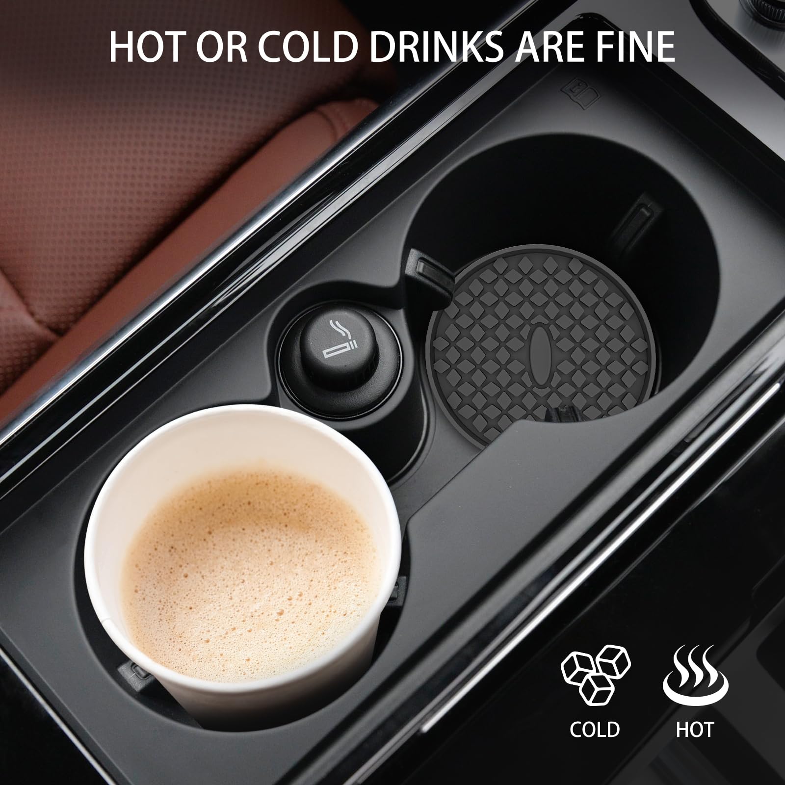 Mandark Lot De 4 Dessous De Verre De Voiture En Silicone