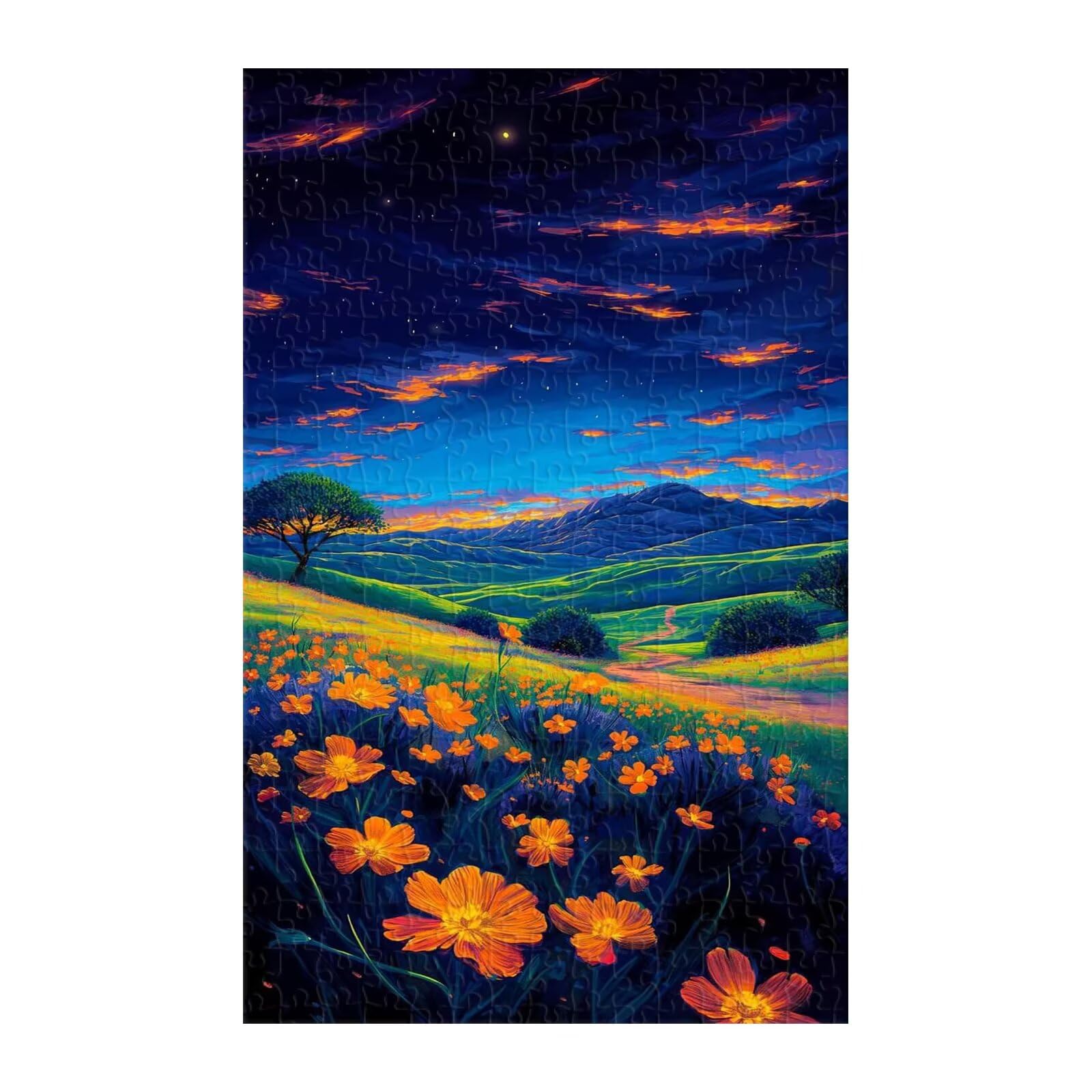 Puzzle 1000 Pezzi, Fiori Cielo Puzzles, Gioco Educativo Sviluppare Osservazione e Logica, Puzzle 1000 Pezzi per Adulti
