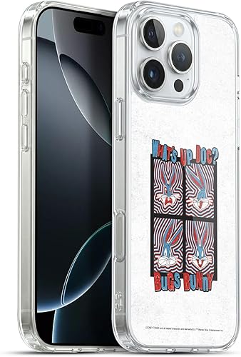 Miniatura 228 de Head Case Designs Funda de gel suave con licencia oficial de Looney Tunes Retro Bugs Bunny compatible con Apple iPhone 11 Pro Max Retro,Blanco y