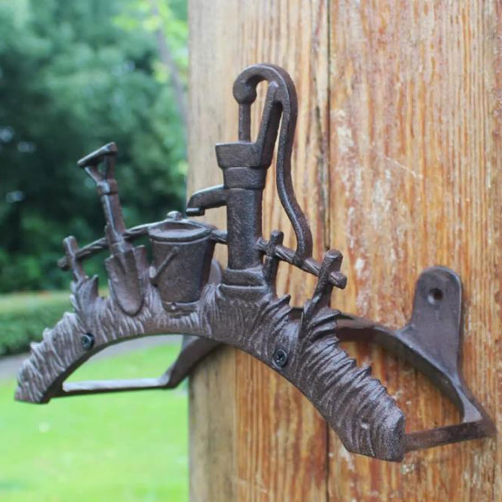 Carrete para manguera de jardín Estante for colgar manguera de jardín, organizador de manguera de tubería de agua, soporte de manguera de metal montado en la pared, soporte de manguera anticorrosivo,
