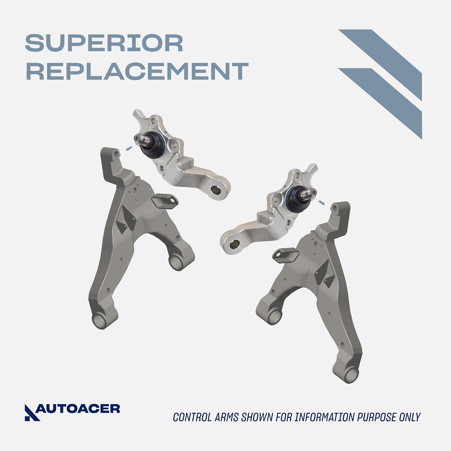 Front Control Arm Ball Joint Kit 4 Piece- Front Upper & Lower Control Arm Ball Joint Kit Left + Right for Tacoma 4WD 1995-2004 & Pre Runner 2WD 1998-2004