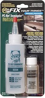 PC Products PC-Rot Terminator Epoxy Wood Hardener, Two-Part 3.25oz in Two Bottles, Amber 350614