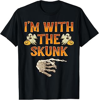 I'm With The Skunk Shirt Costume Funny Halloween Couple T-Shirt