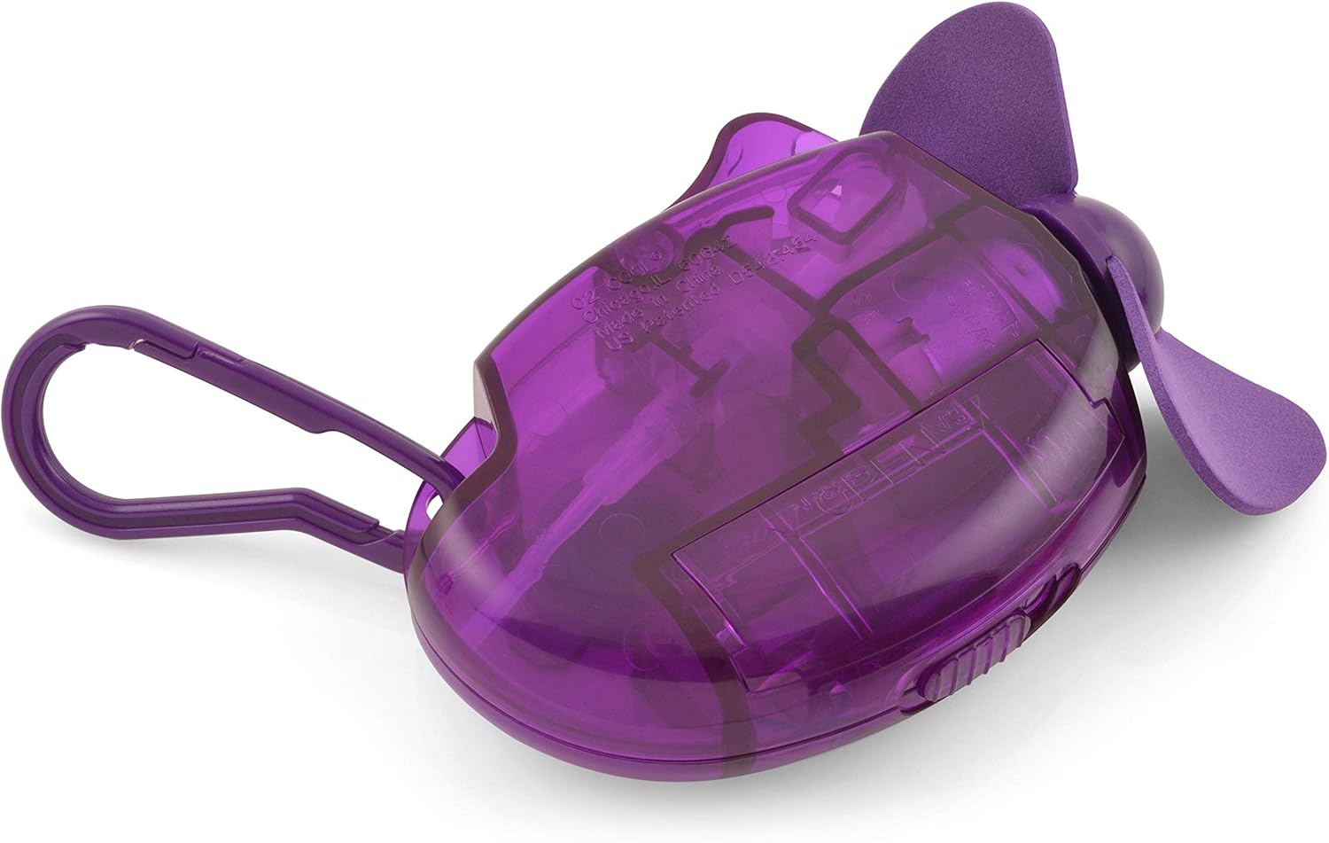 O2COOL Mini Misting Fan - Portable Pocket Size Battery Powered Cooling Fan With Carabiner Clip (Purple) : Home & Kitchen
