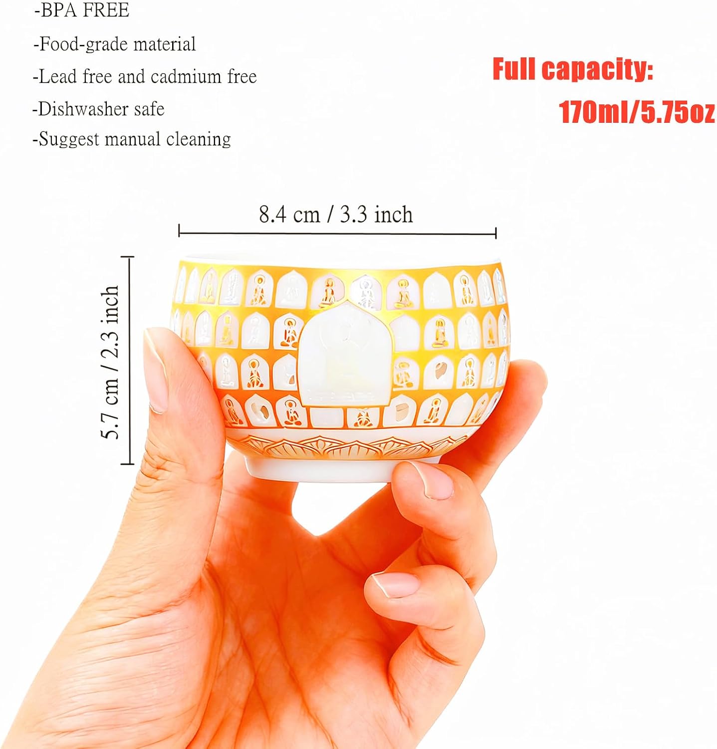 Color Changing Buddha Tea Cup, Glow in the Dark Ceramic