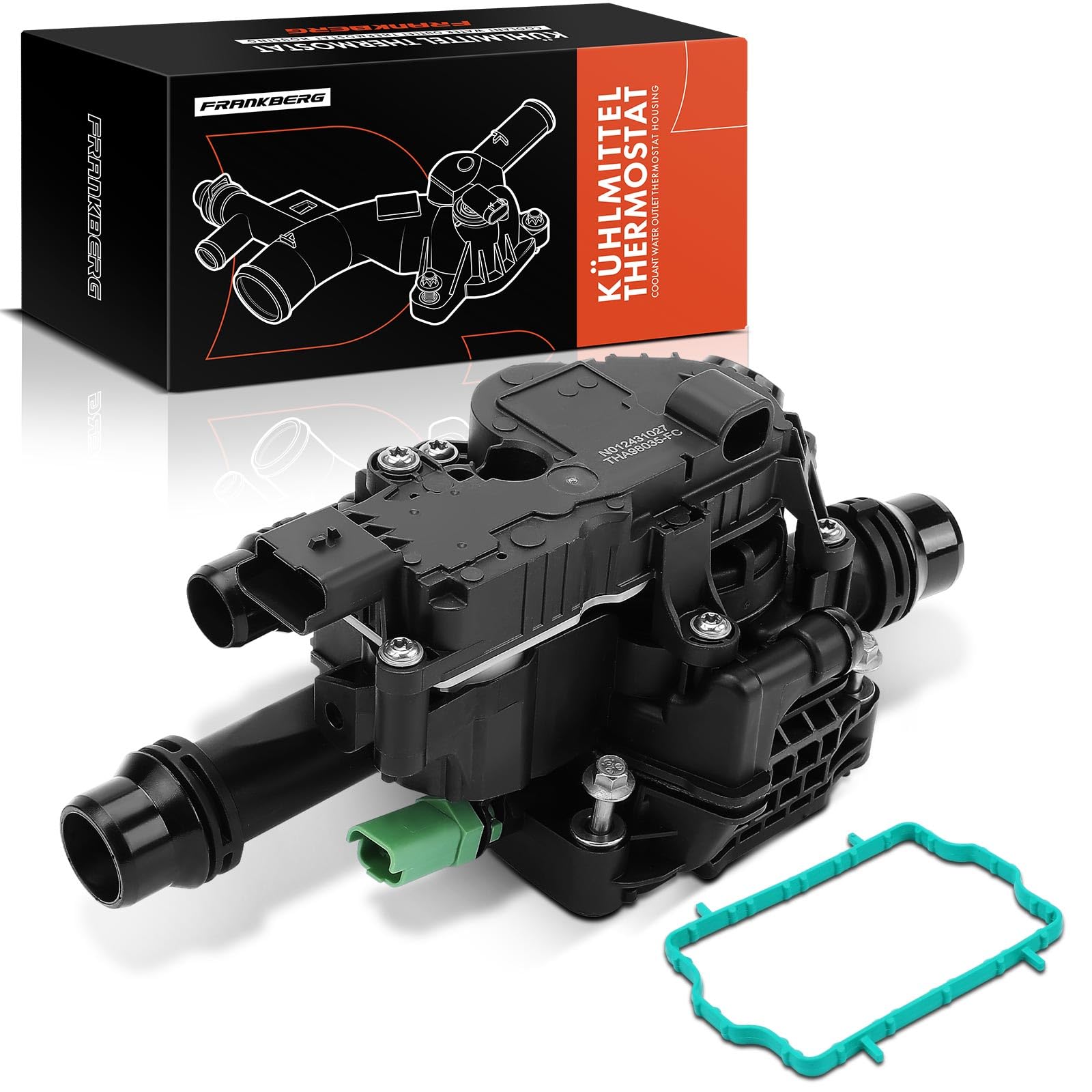 Frankberg Thermostat diesel 3 broches + 5 broches 9803549480 | Compatible avec: C4 II NC, Grandland X A18 P1UO, DS5, 308 II L3 LB LH LP LW, C3 Aircross II 2C 2R, 2008 I CU