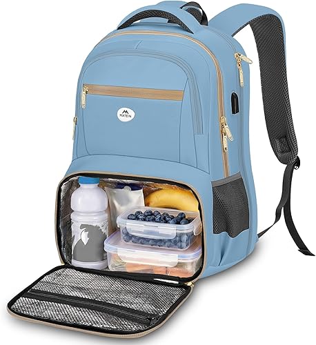 Miniatura 12 de MATEIN TSA - Mochila para portátil de 17 pulgadas, mochila de viaje grande con lonchera, antirrobo de trabajo, negocios, con puerto USB, resistente