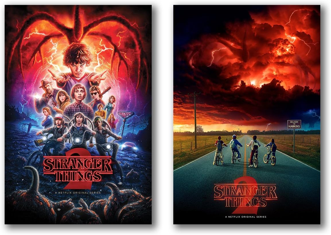 Cinemaflix Stranger Things Season 2 Posters Set of 2-24in x 36in Each TV Show - Fan Memorabilia
