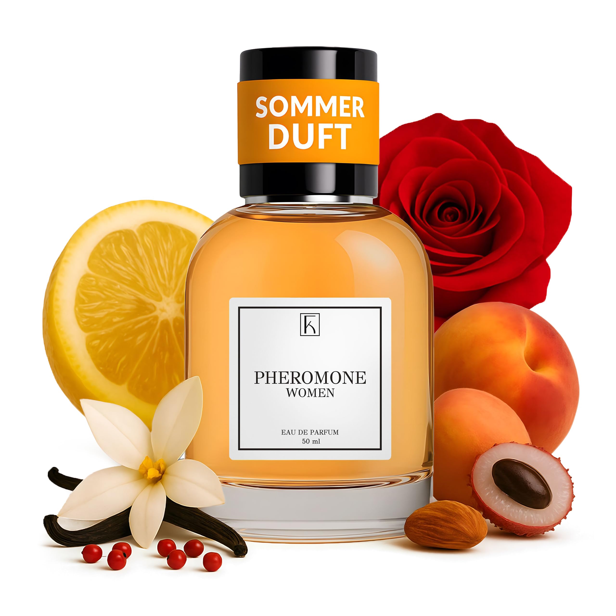 KAZAAR - WOMEN's PHEROMONE PERFUME – 50 ml – Eau de Parfum da donna – Messaggeri naturali per un profumo unico – con 20% di olio profumato fino a 8 ore di profumo di lunga durata – dalla manifattura