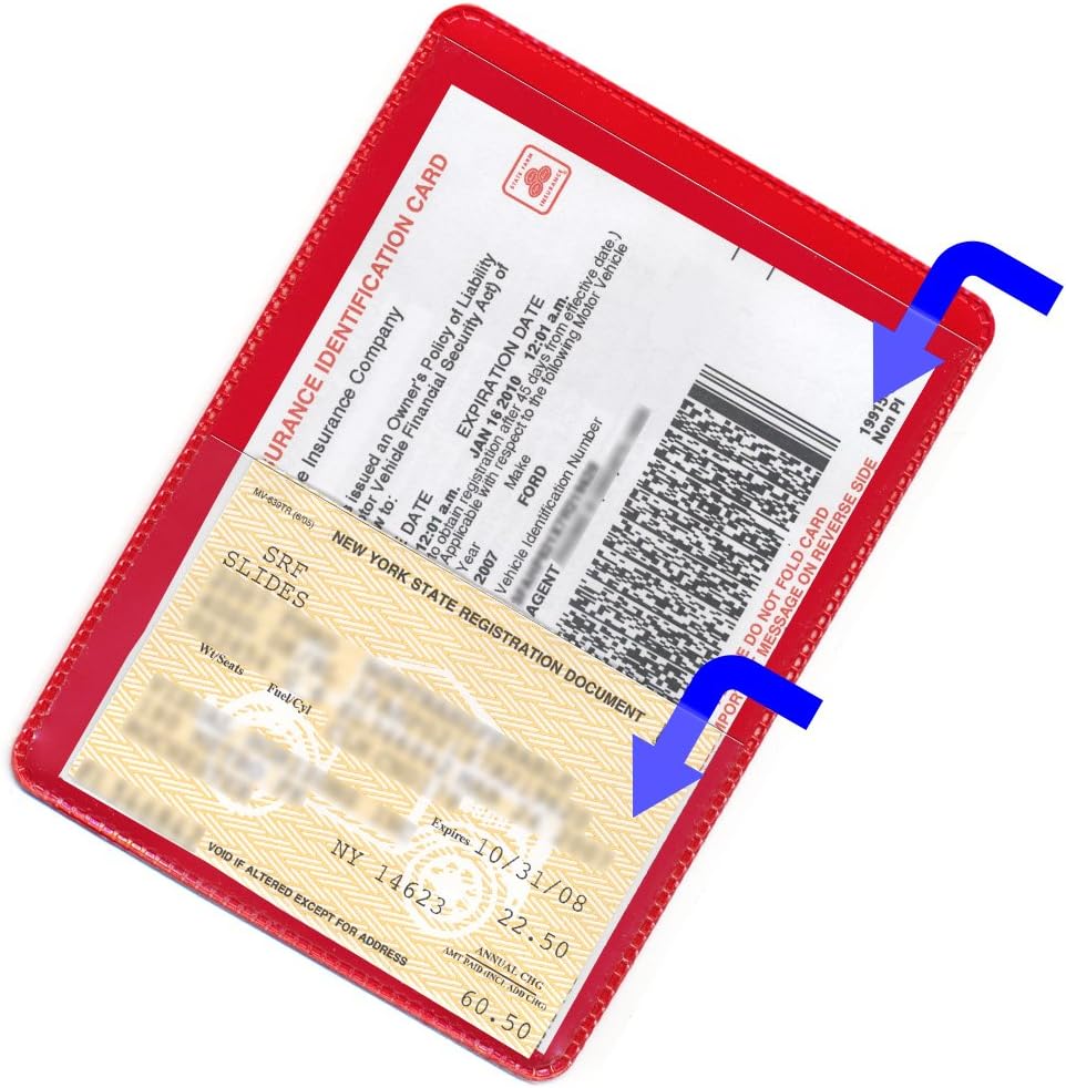 STORE SMARTRed-Back Auto Insurance & ID Card Holders - 25 Pack - RFS20-R25