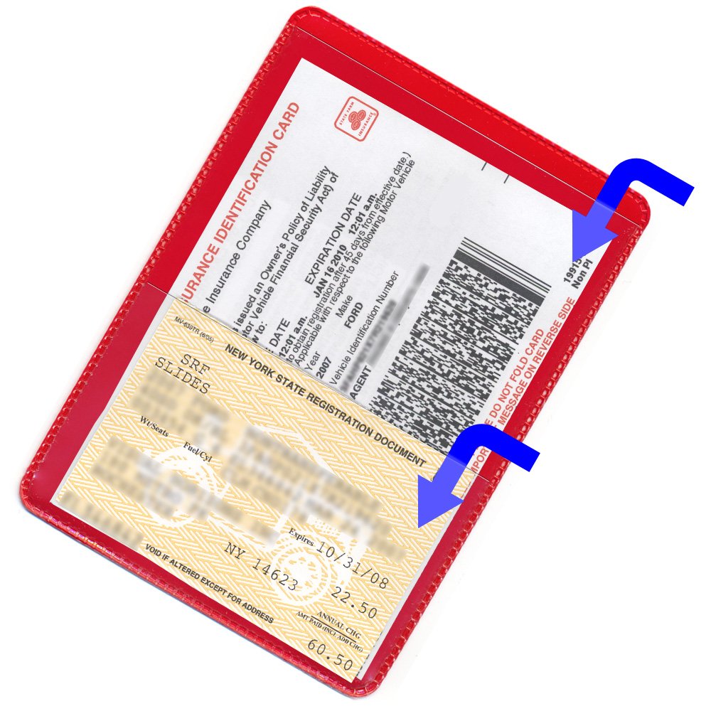STORE SMARTRed-Back Auto Insurance & ID Card Holders - 25 Pack - RFS20-R25