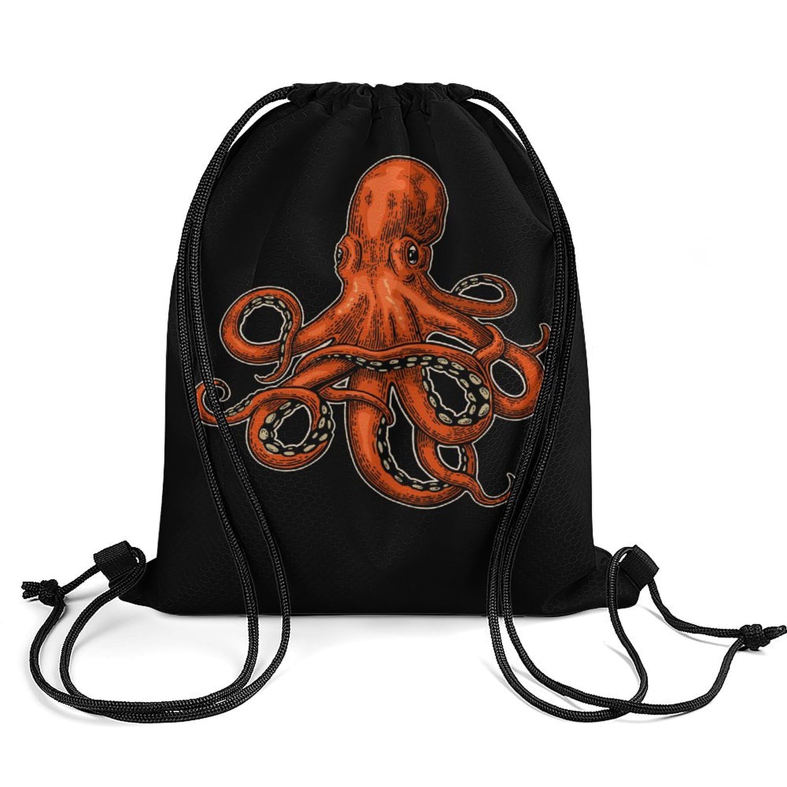 Octopus Drawstring Backpack Durable Sport Gym Bags Daypack for Men Women 35 * 42cm