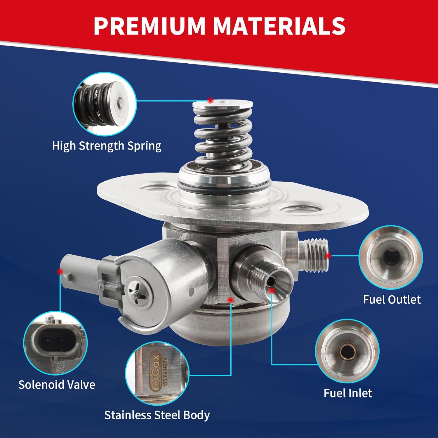 High Pressure Fuel Pump 13518604229 GDP703 Compatible with BMW 228i 320i 328i 428i 528i xDrive 328i GT xDrive X1 X3 X4 X5 Z4 Replace HM10074 66810