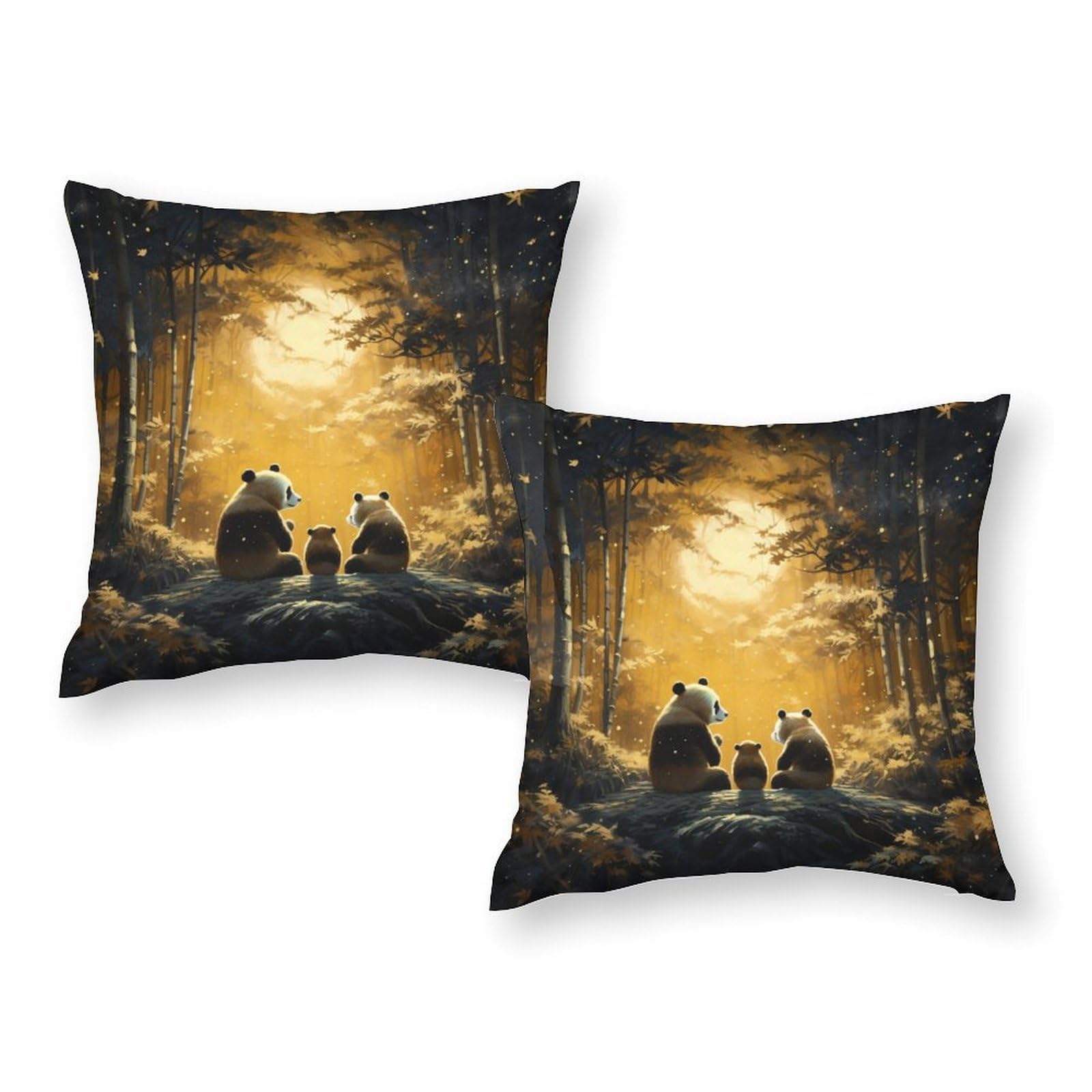 Taies d'oreiller panda 50x50 pour sublimer la décoration printanière du salon