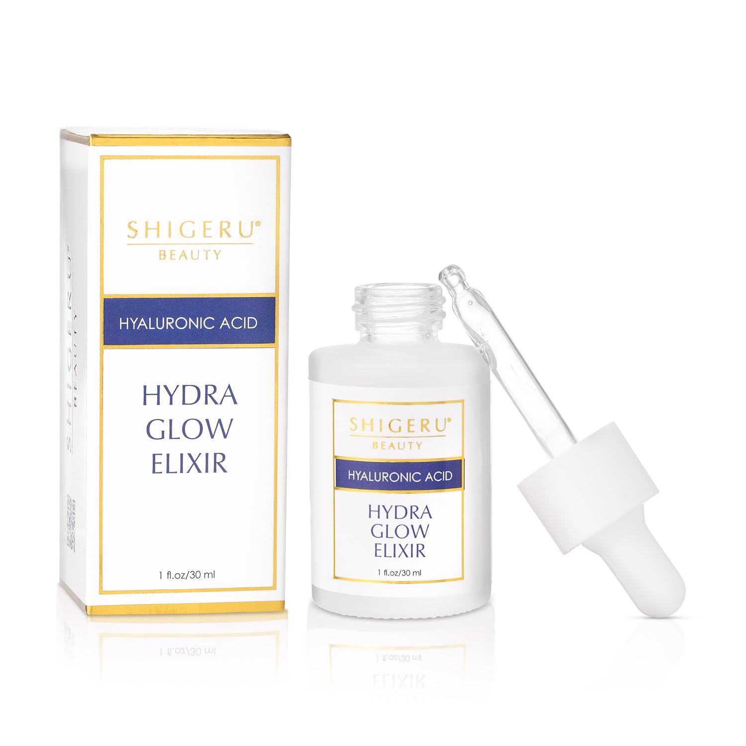 Shigeru Beauty Hyaluronic Acid Serum for Mature Skin, Hydrating Elixir with Niacinamide, Snow Mushroom, Elastin