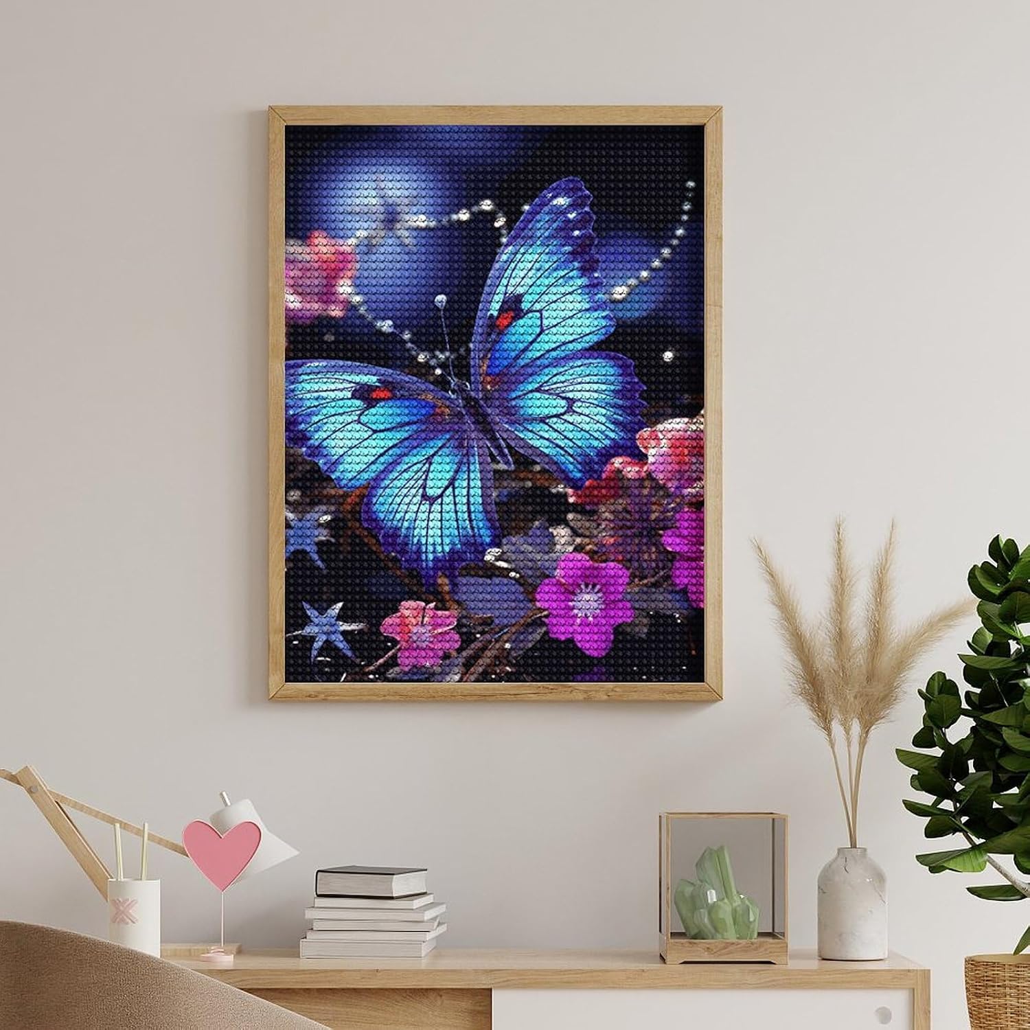 STVNKML 5D Diamond Painting Kit for Adults, Full Drill DIY Beauty Butterfly Diamond Art with Premium Tools (Pen, Tray, Wax) Resin Rhinestones & HD Canvas, Creative Decor Craft Gift 12"x16" image 5