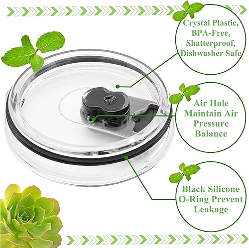 Miniatura 5 de YETI Rambler - Tapa de vaso de 30 onzas para vaso Yeti Rambler, tapa de repuesto a prueba de salpicaduras para vaso Yeti Ozark Trail Old Style RTIC,