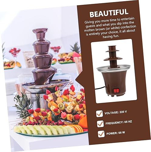 Miniatura 7 de BESPORTBLE Chocolate Fountain Machine Fondue Pot Hot Pot Tool Tabletop Waterfall Chaffing Dishes Kitchen Supply Chocolate Fondue Fountain Maker Home