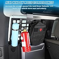 Vista 4 de YIWANG Organizador de cesta de almacenamiento de maletero de automóvil de aleación de aluminio negro para Land Rover Defender 110 2020-2022