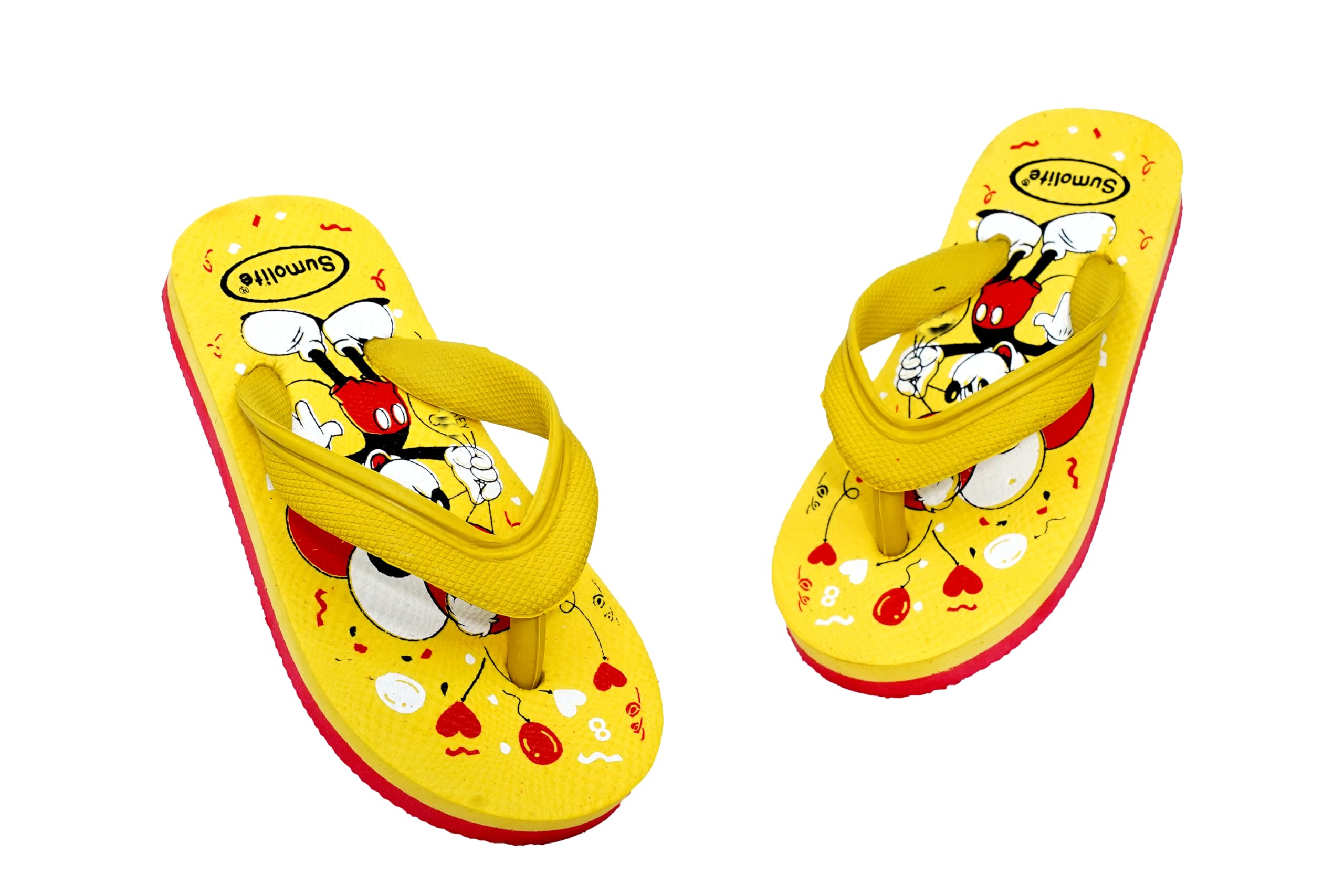 Sumolite Kidss Yellow Red Casual Slippers Soft | comfortable And Light-Weight Anti-Skid | stylish flip flop in exciting colors | Size - 1 (B0CZ76NFSL) Amazon Price History, Amazon Price Tracker