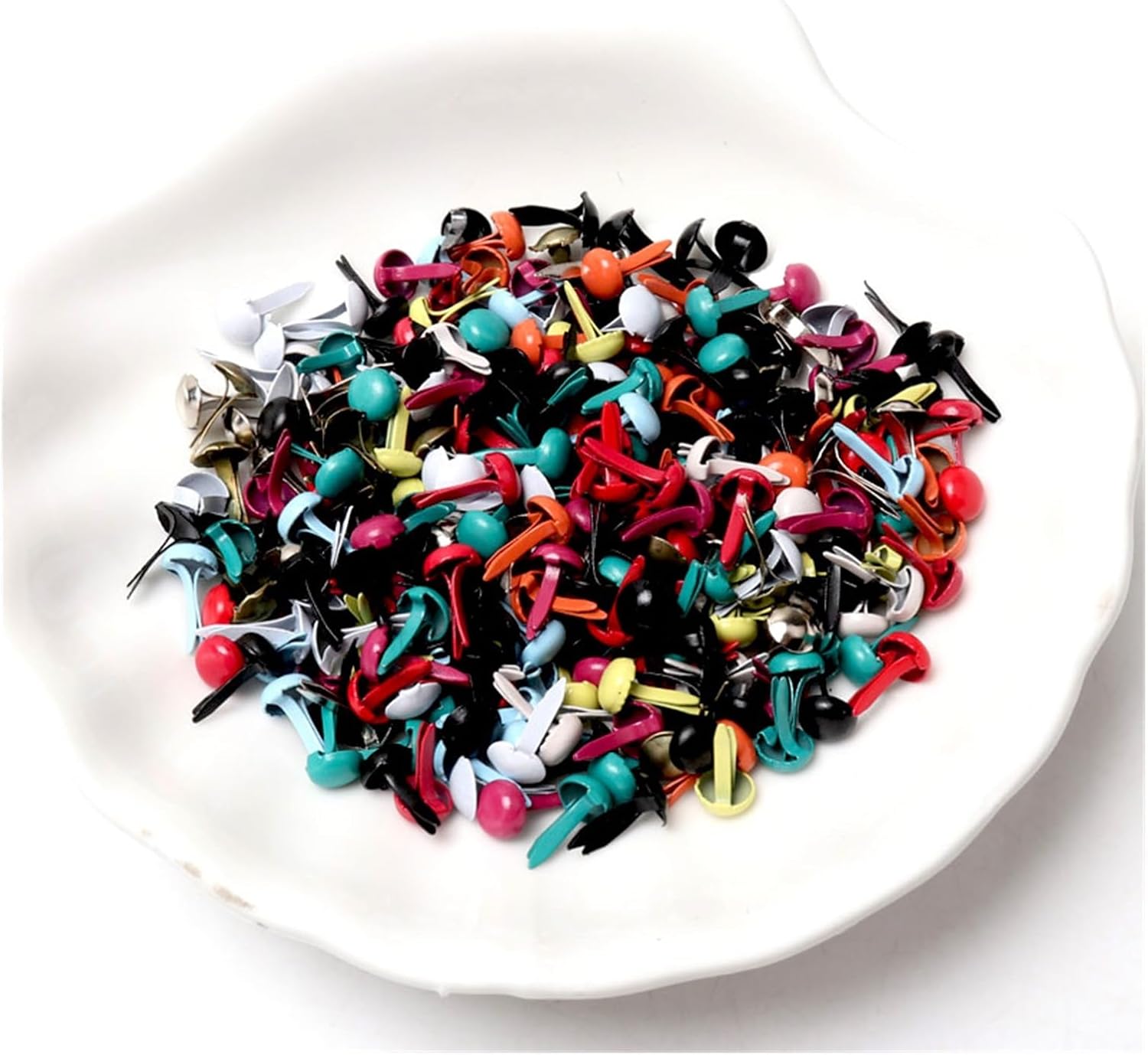 500pcs Mixed Multicolor Round Metal Brads