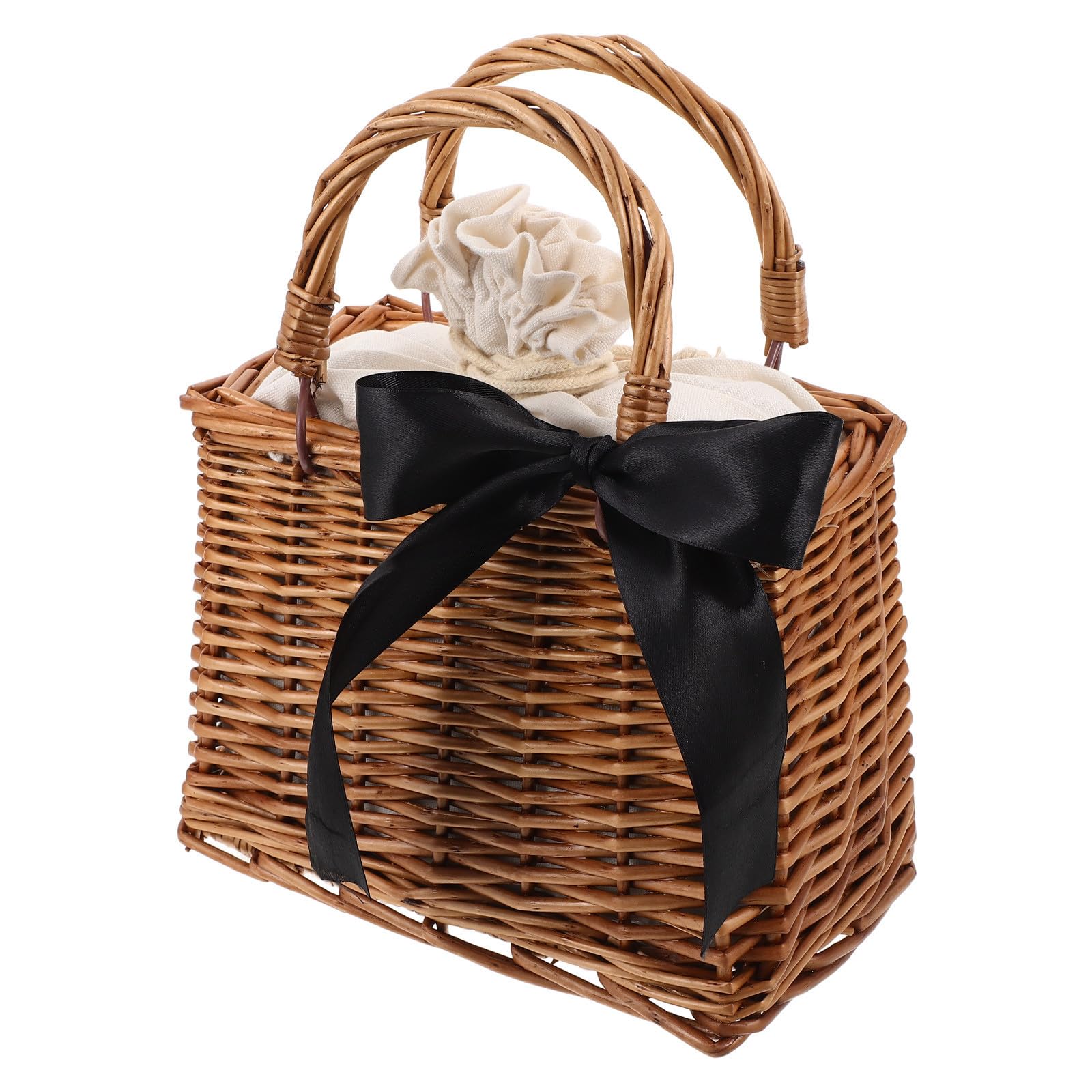 Bolso de ratán para verano y bodas VILLCASE rectangular