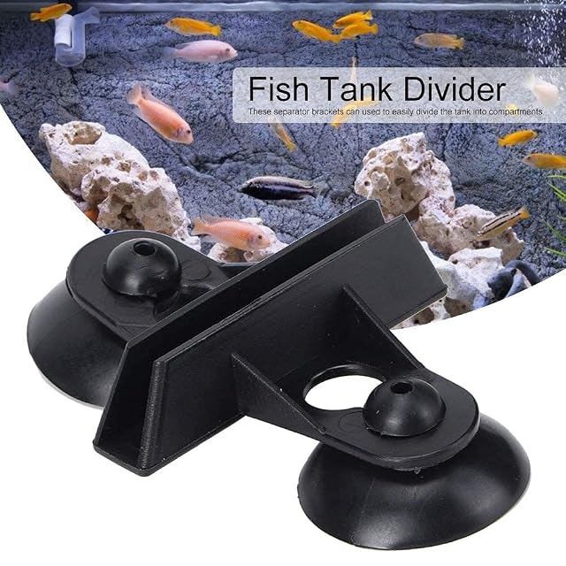 Foto 4 de 8 de Naroote Bandeja Separadora Para Acuario Clip De Separación De Acuario Con Ventosa De 40 Piezas Para Peces…