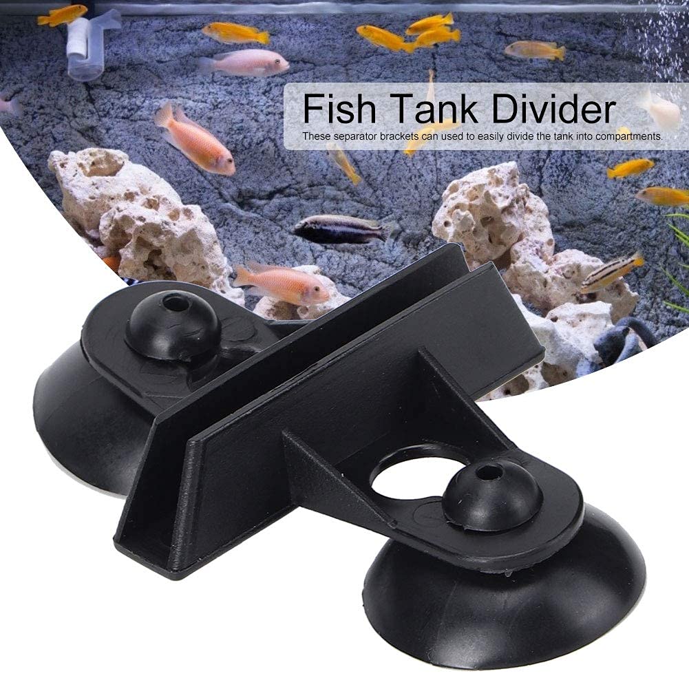 Bandeja Separadora para Acuario, Clip De Separación De Acuario con Ventosa De 40 Piezas, para Acuario(Black)