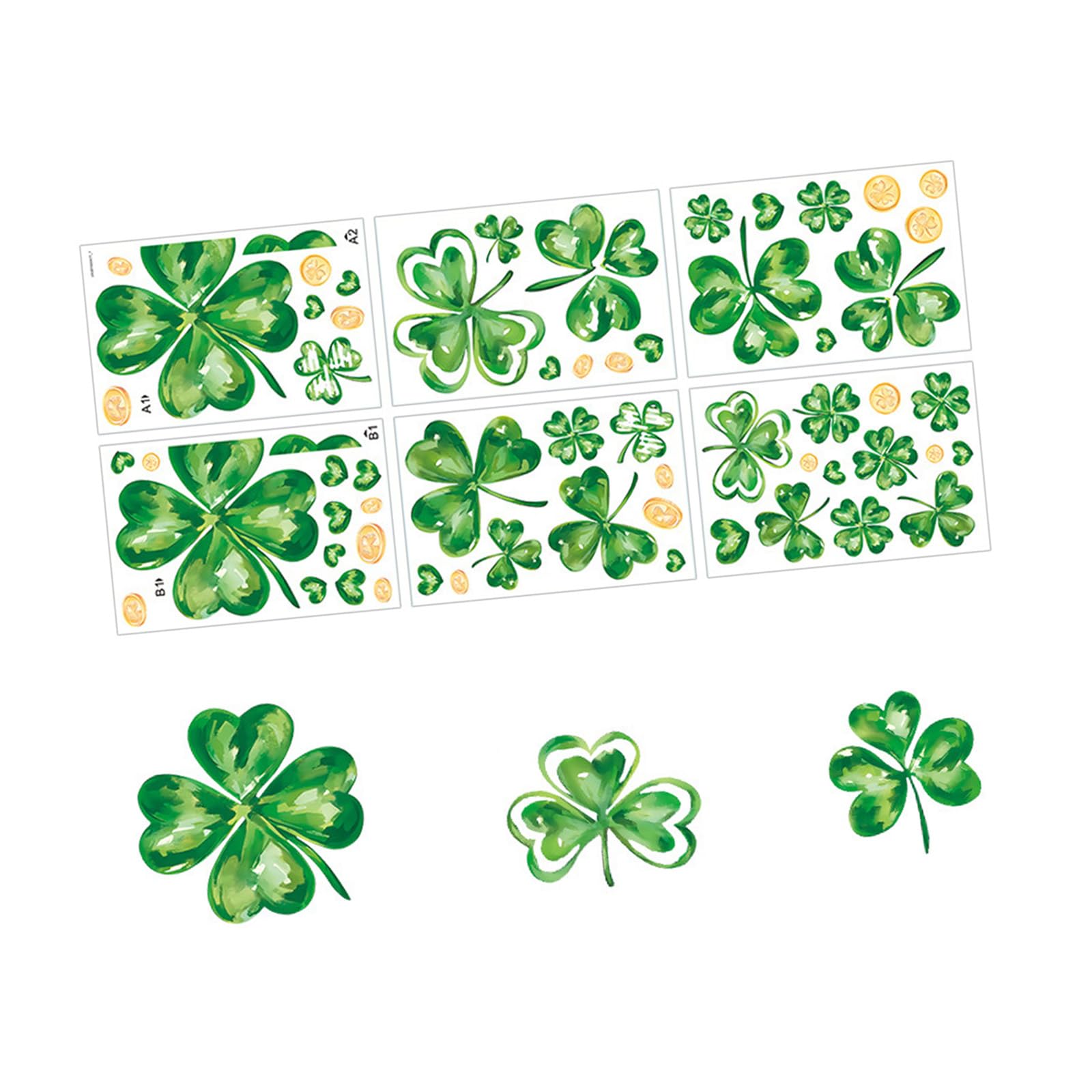 Kalttoy Uv26y80047t Irish Themed Party Pvc Stickers Easy Apply For Patrick ' S Day Window Glass Clings Patrick ' S Decal Set