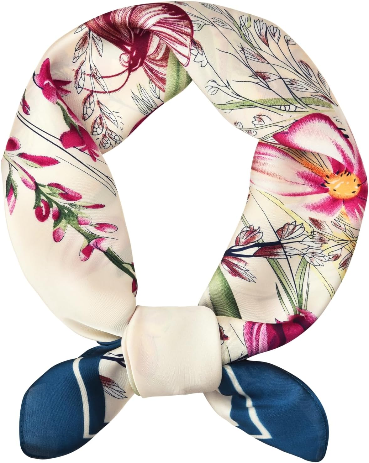 Silk Feeling Hair Scarf Bandanas for Women 27.5" Square Lightweight Satin Head Scarves Neck Sleeping Headscarf Wrap - Image 2