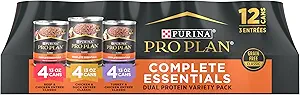 Purina Pro Plan Grain Free Wet Dog Food Variety Pack, Classic Entrees - (12) 13 oz. Cans