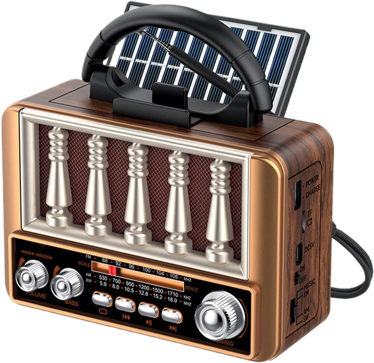 Portable Outdoor Radio, Speaker Phone Holder, Compact Outdoor Radio with Clear Sound, Accessory with Easy Carry Design, Home Supplies for Office Indoor Bedside Counter Yard Camping Hiking