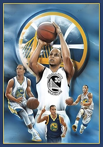 BUY ART FOR LESS Póster artístico de Stephen Curry con licencia oficial de Stephen Curry, 24 x 36 pulgadas, impresión decorativa, papel de póster,