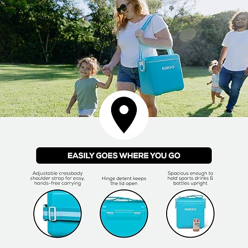 Miniatura 8 de Igloo Enfriador estilo picnic con etiqueta de 11 cuartos de galón demasiado atado