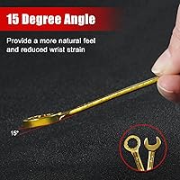 Vista 4 de SPEEDWOX Juego de 10 llaves pequeñas enanas cubiertas de color, abiertas y de extremo de caja, juego de mini llaves combinadas SAE con bolsa