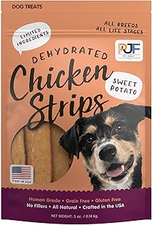 Pet Jerky Factory Premium Chicken and Sweet Potato 5 oz. Dog Jerky Treats |100% Human Grade | USA Made | High Protein | Low Fat | Grain Free | Limited Ingredients | BHA-BHT Free | Soft-Tender