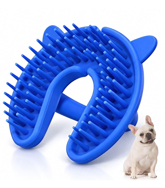 Escova de Silicone em U para Higiene de Dobras e Cauda Enrolada de Cães e Gatos Generic - 1 unidade