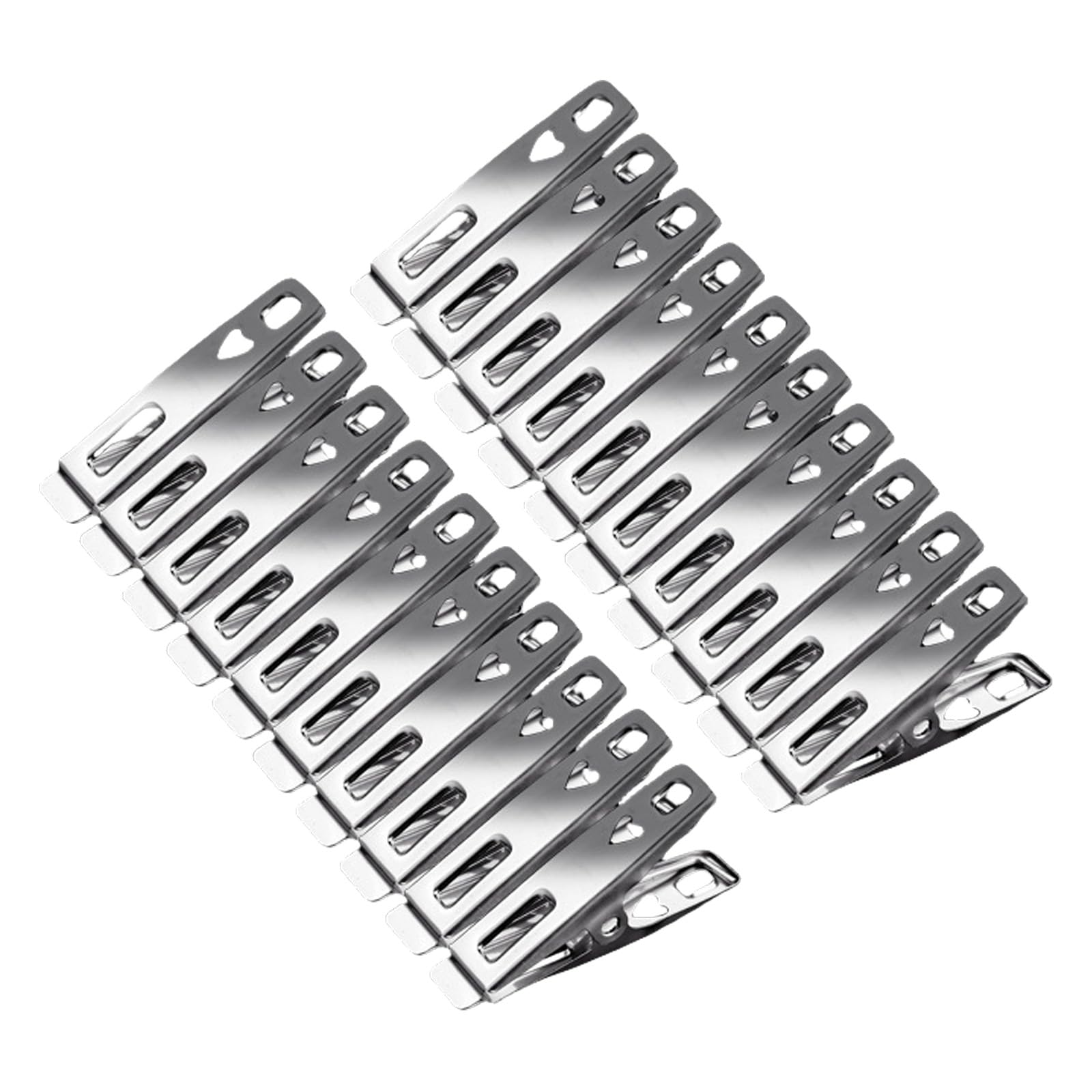 20 mollette in acciaio inox, resistenti alle intemperie, molla, per lavanderia e artigianato domestico