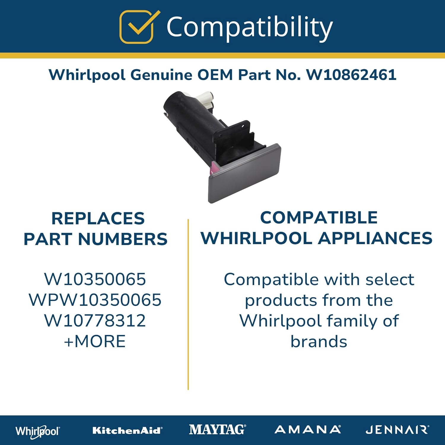 Whirlpool W10862461 Water Filter Housing